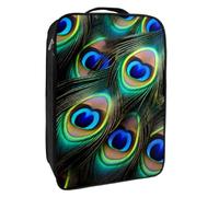 Bolsas de Zapatos para Viajes,Bolsas de Zapatos de Viaje para Embalaje,Bolsa de Viaje de Zapatos,Patrón de Plumas de Pavo Real Animal