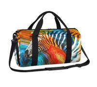 Bolsas deportivas abstractas de cebra arcoíris con diseño de cebra, bolsa de fin de semana, bolsa de viaje, gimnasio, equipaje, bolsa de lona para niños, niñas, niños, mujeres y hombres