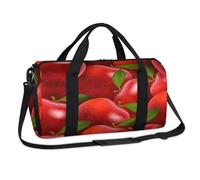 Bolsas deportivas de lona con diseño de manzanas rojas, para fin de semana, para la noche, para viajes, gimnasio, equipaje, para niños, niñas, niños, mujeres y hombres