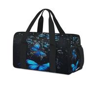 Bolsas deportivas de lona con diseño de mariposas y burbujas para niños, niñas, mujeres, hombres, para fin de semana, para viajes, gimnasio, uso casual