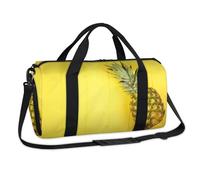 Bolsas deportivas de madera amarilla con piña, para fin de semana, para la noche, para viajes, gimnasio, equipaje, para niños, niñas, niños, mujeres y hombres