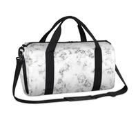 Bolsas deportivas de mármol blanco y negro para fin de semana, bolsa de viaje casual, bolsa de viaje, gimnasio, equipaje, bolsa de lona para niños, niñas, niños, mujeres y hombres