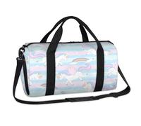 Bolsas deportivas de unicornio arcoíris, bolsa de lona para fin de semana, bolsa de viaje casual, bolsa de viaje, gimnasio, equipaje, bolsa de lona para niños, niñas, niños, mujeres y hombres