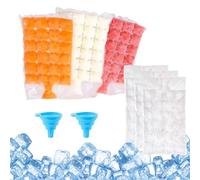 Bolsas Desechables para Cubitos de Hielo 100 Piezas Bolsas de Cubitos de Hielo Enviar 2 Embudo, Autosellado Bolsas Desechables para Cubitos de Hielo para Hacer Cubos de Hielo o Jugos