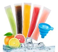 Bolsas desechables para moldes de paletas de hielo, tubos de congelador sin BPA con sellos de cremallera, para aperitivos saludables, palitos de yogur, jugos y batidos de frutas, paletas de caramelo