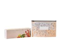 Bolsas deslizantes reutilizables para almacenamiento y conservación de alimentos con un diseño inferior de pie hechas de material de aluminio adecuado para almacenamiento de alimentos de cocina y