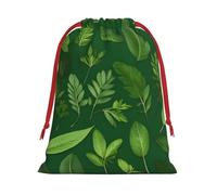 Bolsas elegantes con estampado de hojas de hierbas, para fiestas, bodas, caramelos, almacenamiento reutilizable