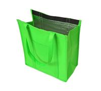 Bolsas enfriadoras de compras, bolsa térmica reutilizable para alimentos, bolsa térmica fresca para transporte de alimentos fríos y calientes, bolsa térmica para picnic y vino (verde, 35 x 22 x 37 cm)