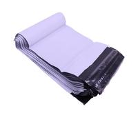 Bolsas Envio Bolsa de plástico verde for mensajería, bolsa de embalaje exprés, gruesa, impermeable, for envíos postales, autosellada, lotes.(White,50 PCS-25X35cm)