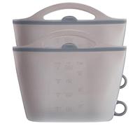 Bolsas Esterilizadoras Para Microondas (2 Unidades) De Silicona Flexible De 1000 Ml Para Esterilizar Chupetes Colgantes a Prueba De Fugas Con Asa.