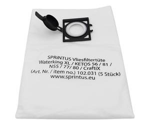 Bolsas filtrante de vellón, UE 5 unid. Sprintus, para aspiradoras Waterking XL, Ketos 56, 81 y CraftiX
