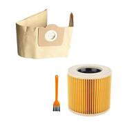 Bolsas For Aspiradora Karcher, WD3, MV3, WD3200, WD3300, A2204 Y A2656. Bolsas De Papel Con Filtro For Aspiradora Rowenta, RB88, RU100 Y RU101.(6PCS)
