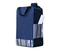 Bolsas for carrito, bolsa de repuesto for carrito de compras con bolsillos laterales, bolsa de almacenamiento plegable for carrito de compras de 31 l, bolsa de repuesto for carrito(Blue vertical bar)
