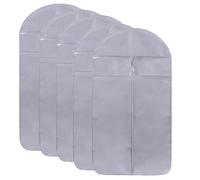 Bolsas for Ropa no Tejidas, Transpirables, con Ventana Transparente, Fundas de Traje perfectas for Almacenamiento en Armario, 5 uds.(Gray,60 * 130cm)