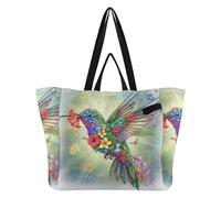 Bolsas grandes de lona para cocina, bolsas de comestibles, bolsa de lavandería para hombres, kit de parto de maternidad, kit esencial de colibrí tropical para jardín