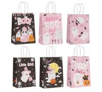 Bolsas Halloween Golosinas | 6 Envases de Galletas | Bolsas de Aperitivos Festivos | para Niños Adultos Padres Maestros Tiendas Escuela Hogar Oficina Guardería Desfiles Eventos Temáticos