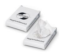 DEISS Bolsas Higiénicas Desechables 250 Unidades - Blancas, Resistentes, Discretas - Bolsas para Desechos Femeninos y Baños Públicos - Uso Sanitario