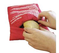 Bolsas «HK Potato Jacket» para cocinar patatas en microondas rápidamente (2 unidades lavables a máquina y reutilizables). Incluyen descamador de pescado y pelador de frutas y verduras
