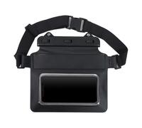 Bolsas impermeables con correa ajustable para la cintura, bolsa seca para teléfonos, riñonera, bolsas para teléfono, bolsa seca, cinturón para natación, Color negro., Talla única
