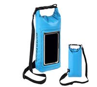 Bolsas impermeables para natación, bolsa seca impermeable, funda para teléfono de kayak de 2 L con cordón, bolsillo de natación 2 en 1, accesorios de viaje para navegación, camping y pesca, Blue,