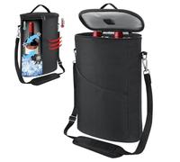 Bolsas Isotérmicas Para Vino Enfriador, Portátil Para Vino 2 Botellas, Bolsa Térmica Impermeable para Cerveza con Asa Ajustable y Correa, Para Viaje Picnic Golf Hombres Cerveza Whisky Champán