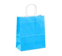 Bolsas Kraft, 100 Piezas Bolsas de Papel con Asas Bolsas de Papel Marrón para Navidad Cumpleaños Ceremonias de Graduación Aniversarios Baby Shower Halloween Pascua-3-21x11x27cm(8x4x11in)