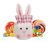 Bolsas - Lindo conejo de peluche decoración de mesa, grande como contenedor de dulces, de vacaciones de primavera y niñas chocolates regalo para el hogar