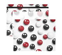 Bolsas multiusos con 3 agujeros para cartas de papel A4, paquete de 2 pelotas de hockey para estudiantes de regreso a clases, color blanco