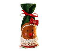 Bolsas navideñas para botellas de vino,Bolsas navideñas para vino | Bolsa para botella de vino,Cubierta de vino con cordón, cubiertas de botellas, bolsas de vino de hombre de jengibre, decoraciones na