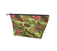 Bolsas organizadoras de Maquillaje pequeñas y duraderas Camuflaje Caza Verde, Impermeable Tela Oxford Bolsa portátil Ligera para Mujeres Niñas Escuela Oficina Transporte al Aire Libre