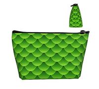 Bolsas organizadoras de Maquillaje pequeñas y duraderas, Escamas de pez Sirena, Turquesa, Tela Oxford Impermeable, Bolsa portátil Ligera para Mujeres, niñas, Escuela, Oficina, Transporte al Aire lib