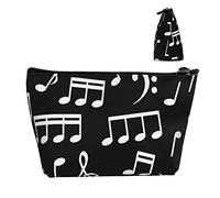 Bolsas organizadoras de Maquillaje pequeñas y duraderas, Notas Musicales, Tela Oxford Impermeable, Bolsa portátil Ligera para Mujeres, niñas, Escuela, Oficina, Transporte al Aire Libre