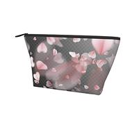 Bolsas organizadoras de Maquillaje pequeñas y duraderas, pétalos de Flor de Cerezo, Bolsa portátil Impermeable de Tela Oxford, Ligera para Mujeres, niñas, Escuela, Oficina, Transporte al Aire Libre