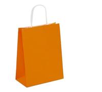 Bolsas Papel Kraft 10 bolsas de papel kraft blancas y marrones personalizadas, pequeñas grandes, con asas(Color13,15X8X21CM_10PCS)