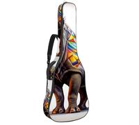 Bolsas para bajo con arte colorido Rhino 18, bolsa para guitarra acústica de 40 y 41 pulgadas, funda impermeable para guitarra eléctrica Oxford para guitarra acústica clásica, ukelele, Art Colorful