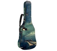 Bolsas para bajo con ballena vintage Sea World, bolsa para guitarra acústica de 40 y 41 pulgadas, funda impermeable para guitarra eléctrica Oxford para guitarra acústica clásica, ukelele, Ballena