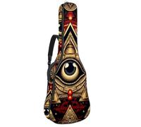 Bolsas para bajo con pirámide Illuminati con ojo, bolsa para guitarra acústica de 40 y 41 pulgadas, funda impermeable para guitarra eléctrica Oxford para guitarra acústica clásica, ukelele, Pirámide