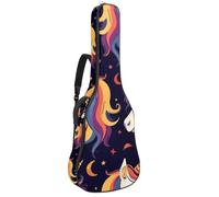 Bolsas para bajo con unicornio colorido arcoíris, bolsa para guitarra acústica de 40 y 41 pulgadas, funda impermeable para guitarra eléctrica Oxford para guitarra acústica clásica, ukelele, Unicornio
