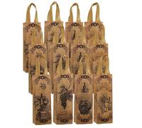 Bolsas Para Botellas 12 Unidades Vintage Bolsa Tote Material No Tejido Con | Bolsa Plegable para Botella de Champán Para Mujeres Hombres Bodas Cumpleaños Regalos Pascua Festivales