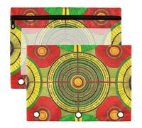 Bolsas para carpetas, 3 anillas, 2 bolsas de almacenamiento transparentes impermeables con ventana, organizador de papelería de vuelta a la escuela, Juneteenth 1865, girasol, libertad, africano, 19 de