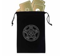 Bolsas para cartas de tarot - Bolsa de almacenamiento para cartas de tarot mágicas negras | Bolsas duraderas para cartas de tarot para sabiduría de brujas, tarjetas de juego de mesa, accesorios para
