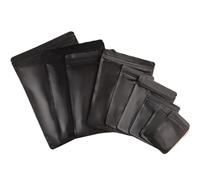 bolsas para chuches 100PCS Matte Black Aluminum Foil Ziplock Packaging Bag DIY Matcha Snack Coffee Sugar Beaf Biscuit Candy Tea Storage Pouches(12x20cm)
