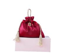 bolsas para chuches 10PCS Packing Drawstring Pouch Silk For Jewelry Wedding Candy Boxes With Pearl String Decor(Color 1)