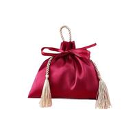bolsas para chuches 10PCS Packing Drawstring Pouch Silk For Jewelry Wedding Candy Boxes With Pearl String Decor(Color 3)
