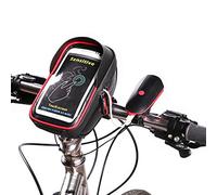 Bolsas para Cuadro de Bicicleta, Bike Frame Bag Bicycle Accessories Tool Front Rack with Mobile Phone Holder for MTB, Racing