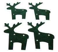 Bolsas para cubiertos verdes 4 para diseño navideño y fiesta