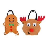 Bolsas para dulces de Navidad | 2 unidades bolsas festivas para almacenamiento | Para caramelos para Navidad con asas | Para familiares, amigos, vecinos, colegas y niños