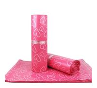 Bolsas Para EnvíOs 50 unids/lote de bolsas de mensajería grandes, bolsa adhesiva autosellada con patrón de corazón rosa esmerilado, sobre de Material mate, bolsa de correo Postal(Pink,28x42cm)