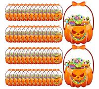 Bolsas para golosinas de Halloween - Bolsas selladas o un hechizo con asas, 50 piezas suministros de fiesta almacenamiento bolsas para regalos juguetes decoración estacional
