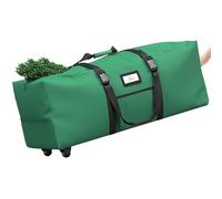 Bolsas para guardar árboles de Navidad, bolsas para árbol de Navidad artificial de 2,3 m/2,7 m con ruedas, asas de transporte reforzadas y hebilla fija, tela resistente, impermeable y antidesgarro